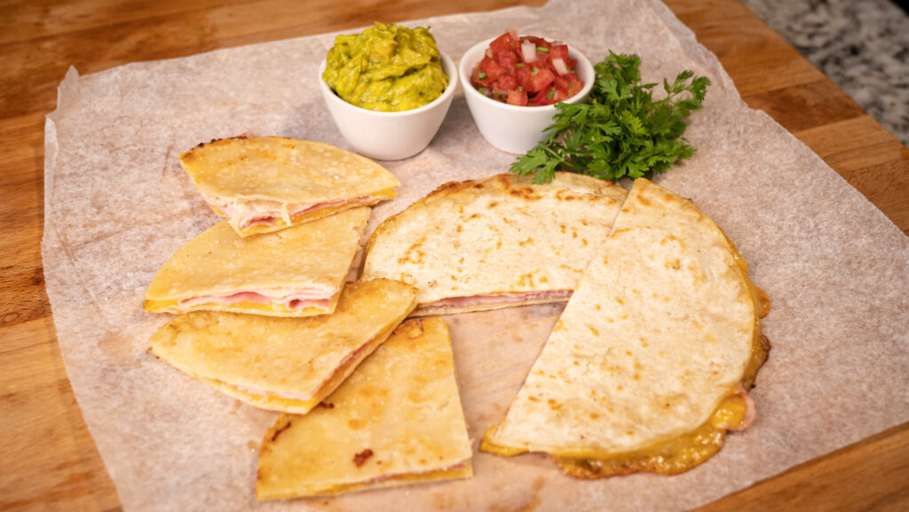quesadillas de jamón y queso