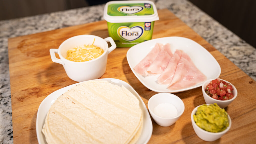 quesadillas de jamón y queso